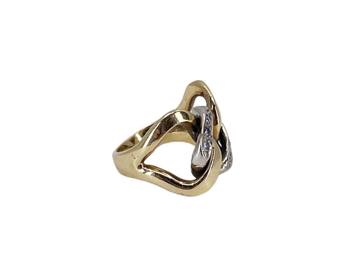 Vintage 14k Diamond Curb Ring
