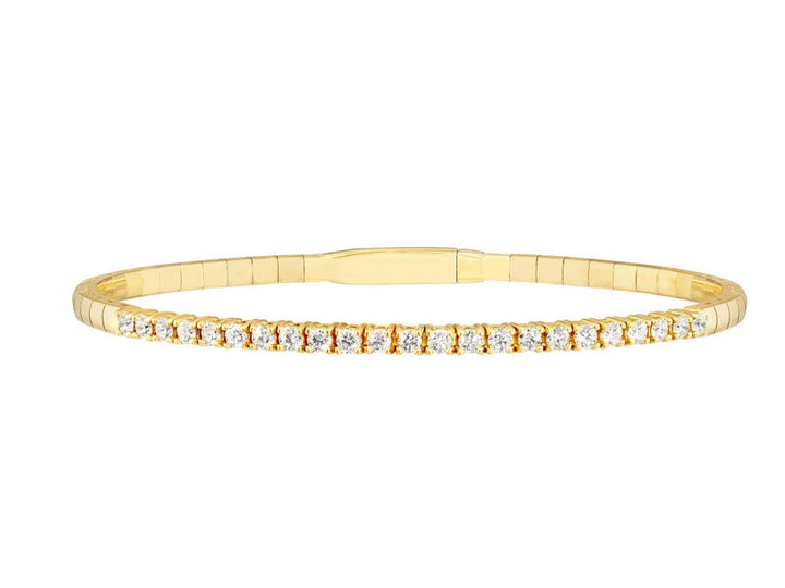 14k Diamond Flex Tennis Bangle