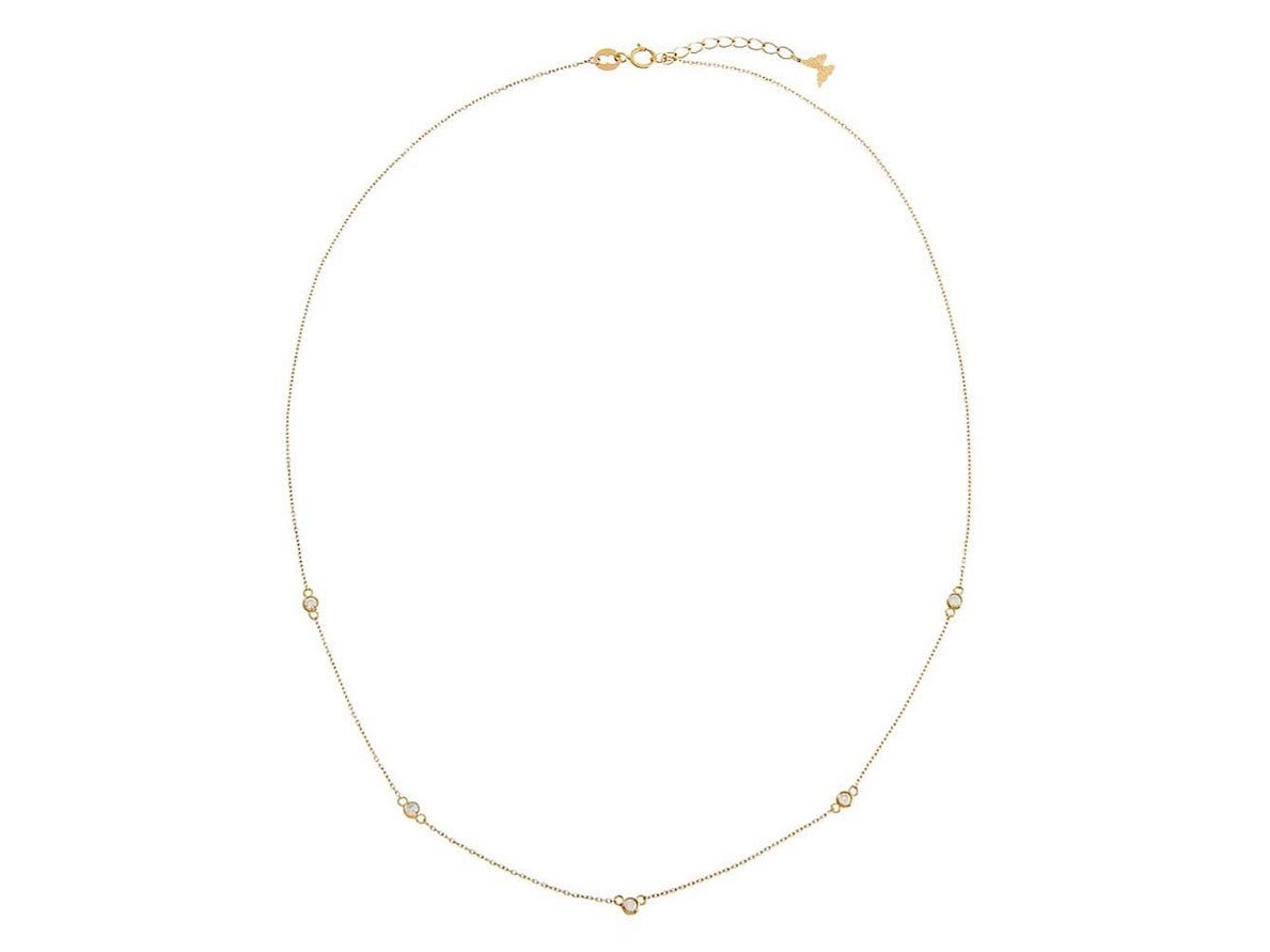 14k Diamond By The Yard Necklace