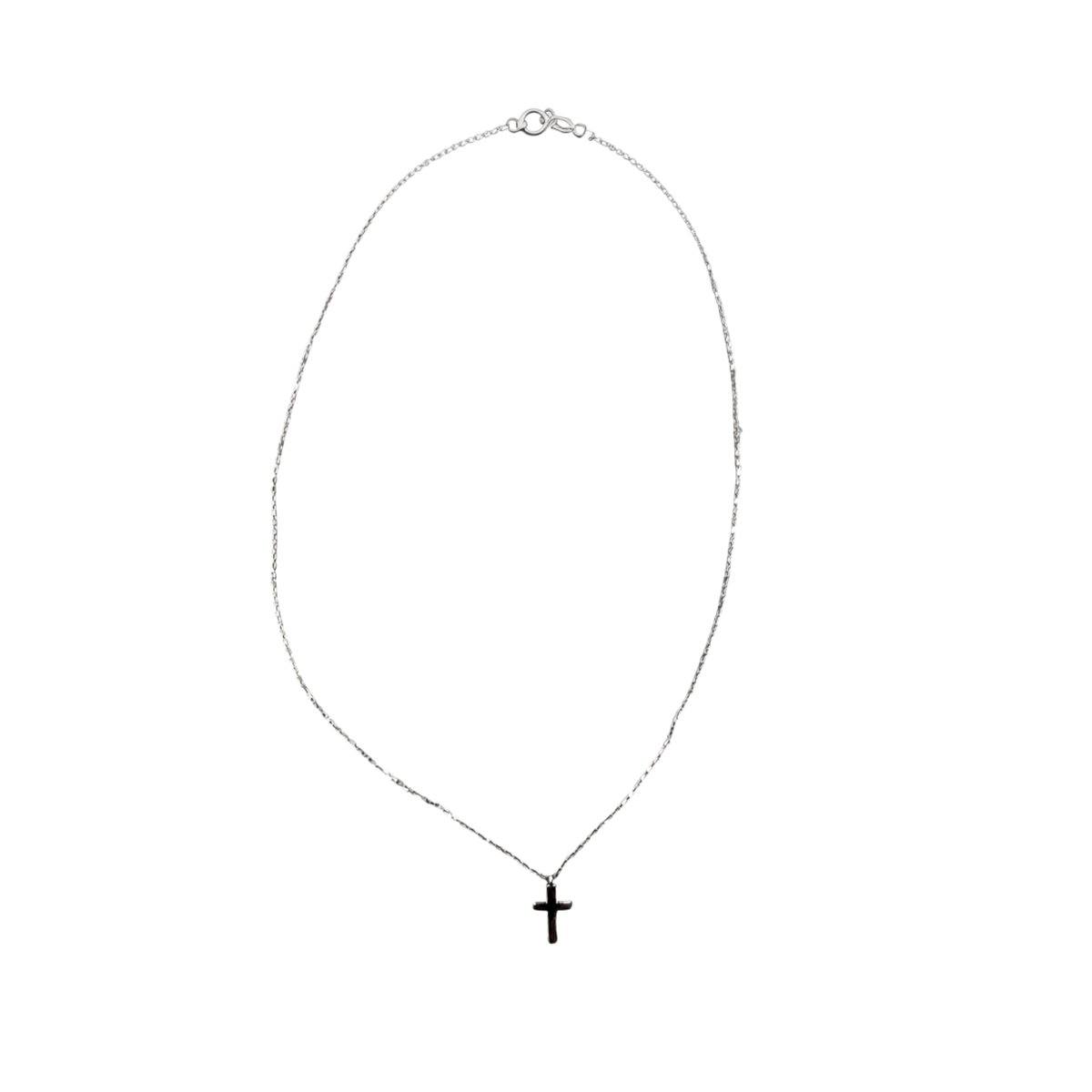 Silver Plain Cross Necklace