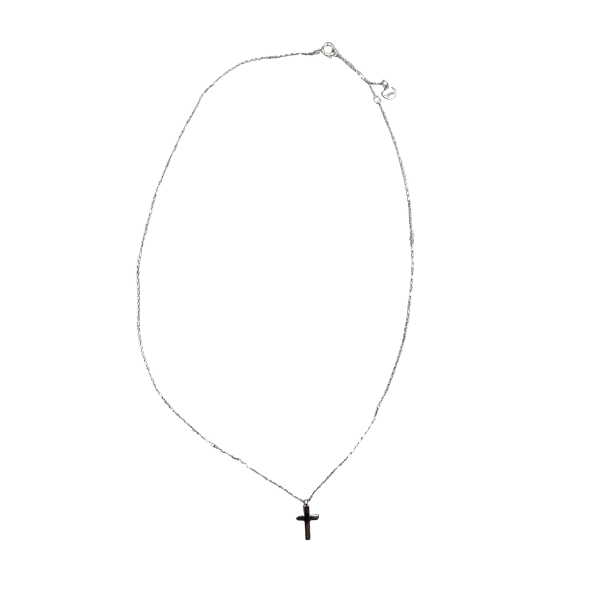 Silver Plain Cross Necklace