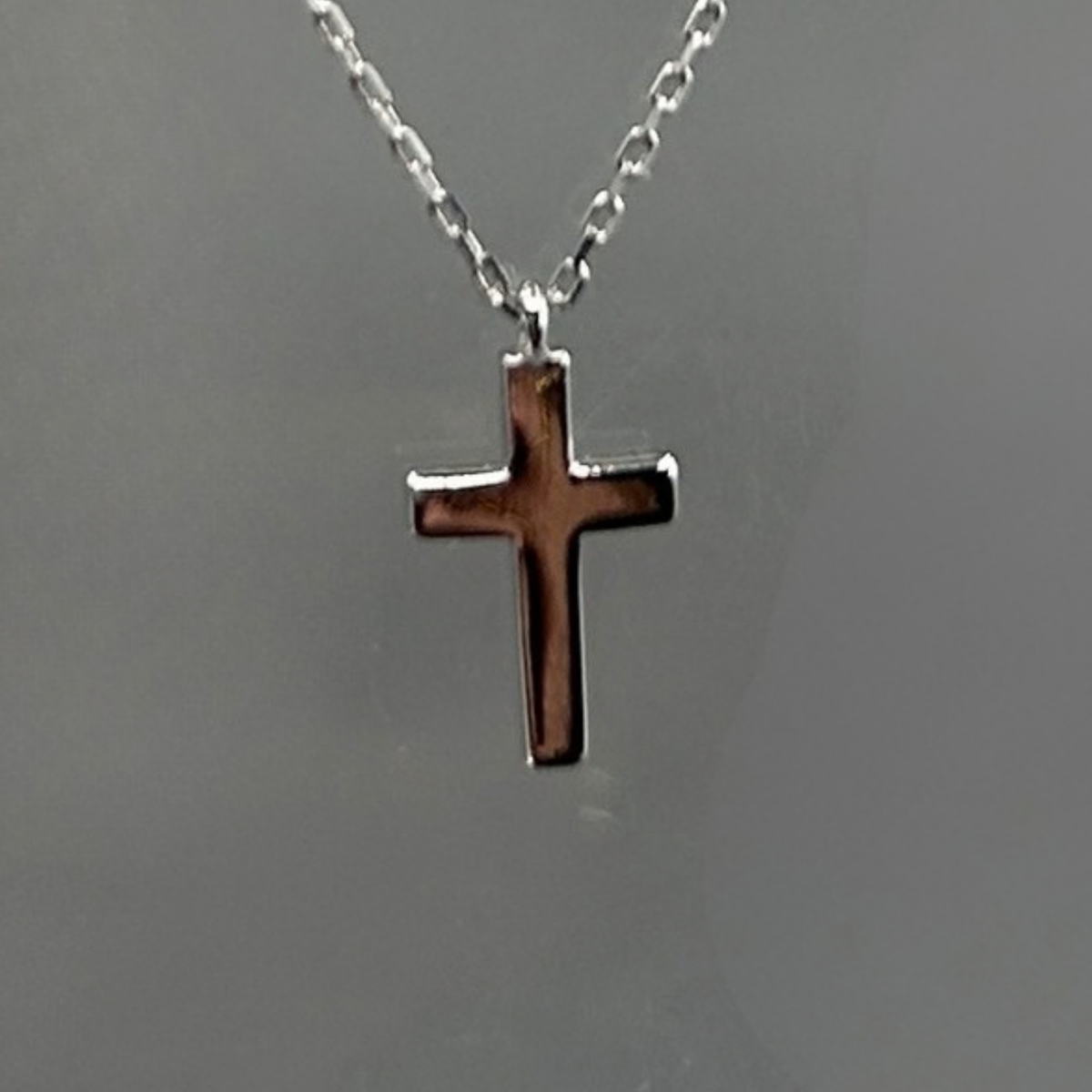 Silver Plain Cross Necklace