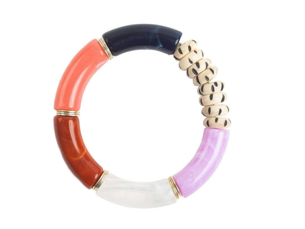 Navy Mala Beads Bracelet