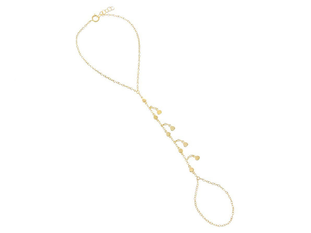 Dangling CZ Hand Chain Bracelet