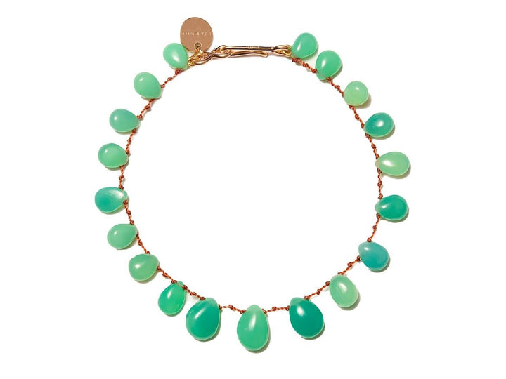 Chrysoprase Droplet Bracelet