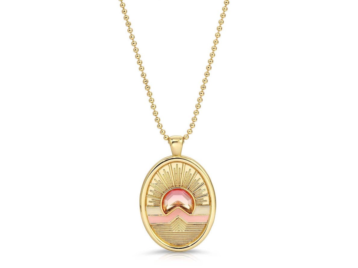 Gold Sun Charm Necklace