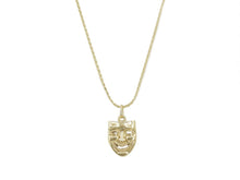 Load image into Gallery viewer, 14k Yellow Gold Necklace with Comedy/Tragedy Charm

