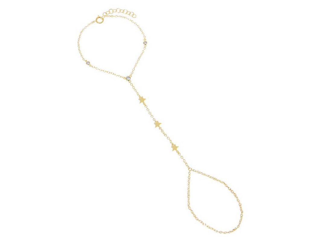 Dainty Star CZ Hand Chain