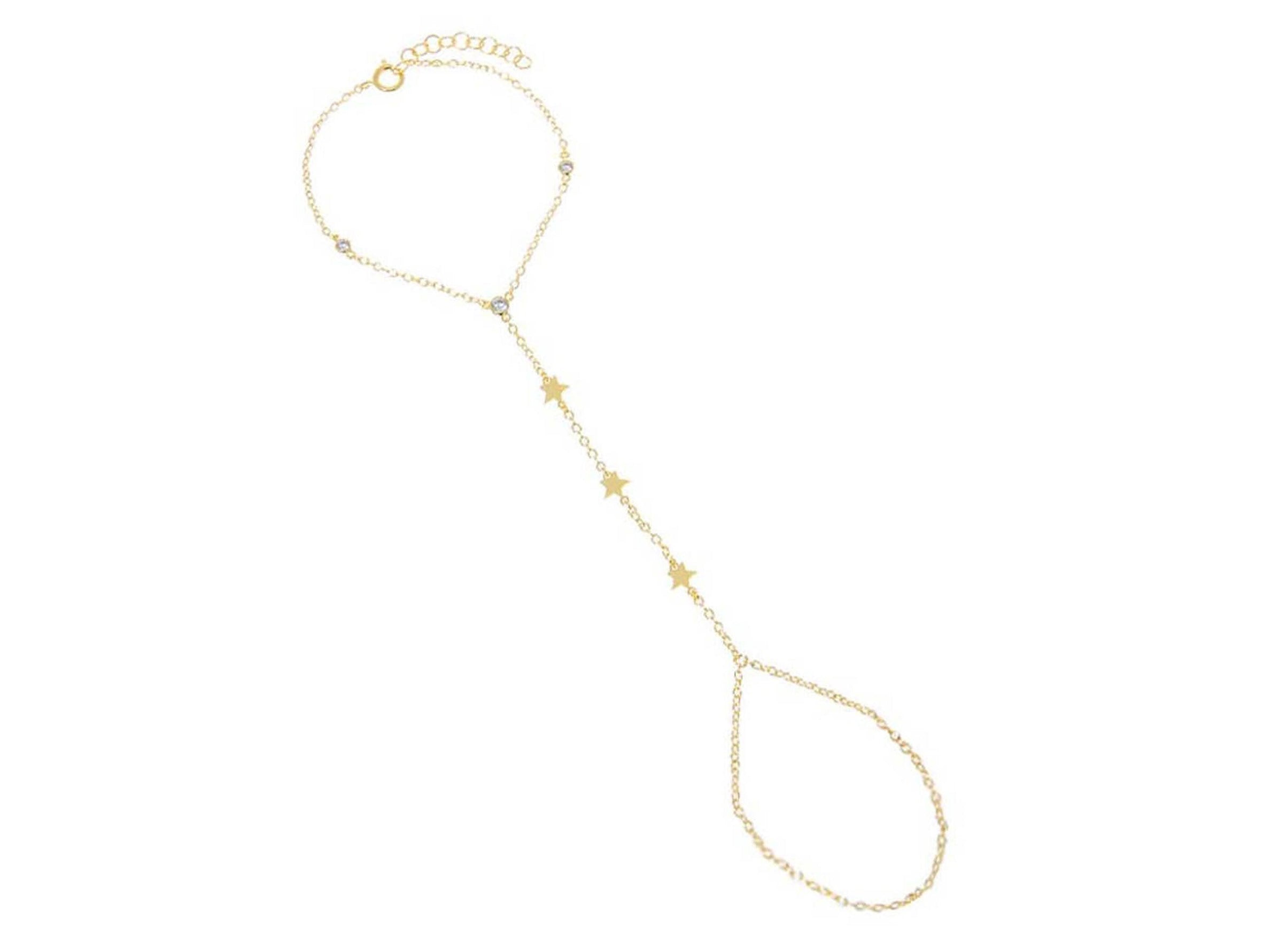 Dainty Star CZ Hand Chain