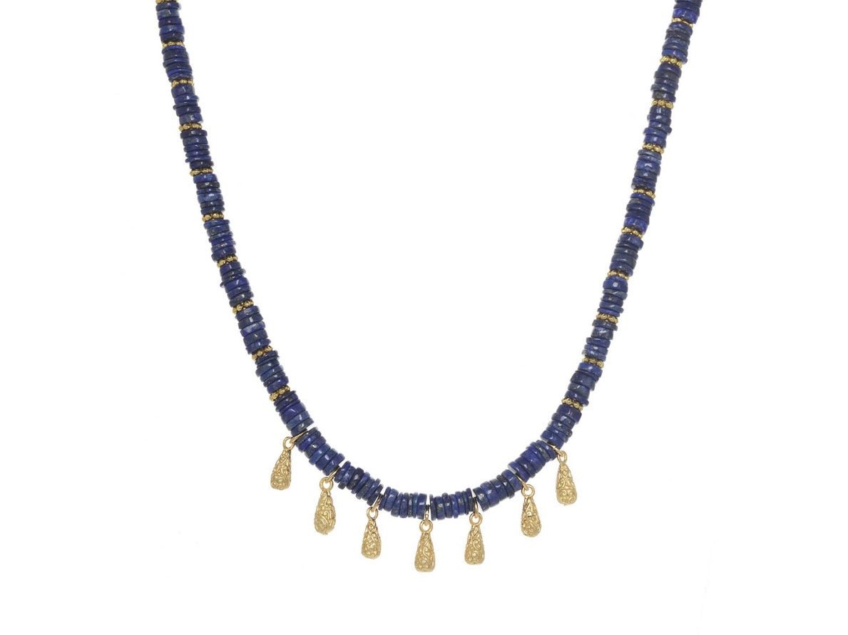 Lapis Necklace with Teardrops