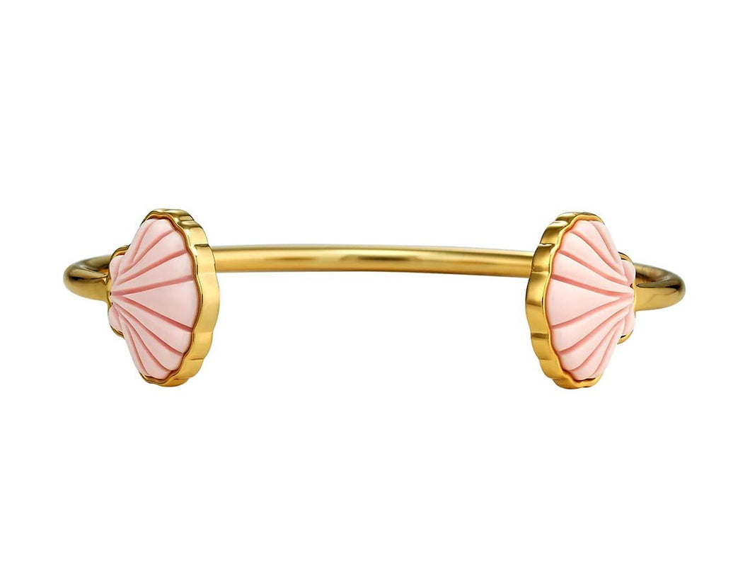 Pink Coral Clam Shell Cuff