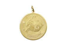 Load image into Gallery viewer, Vintage Capricorn Charm with Starry Back
