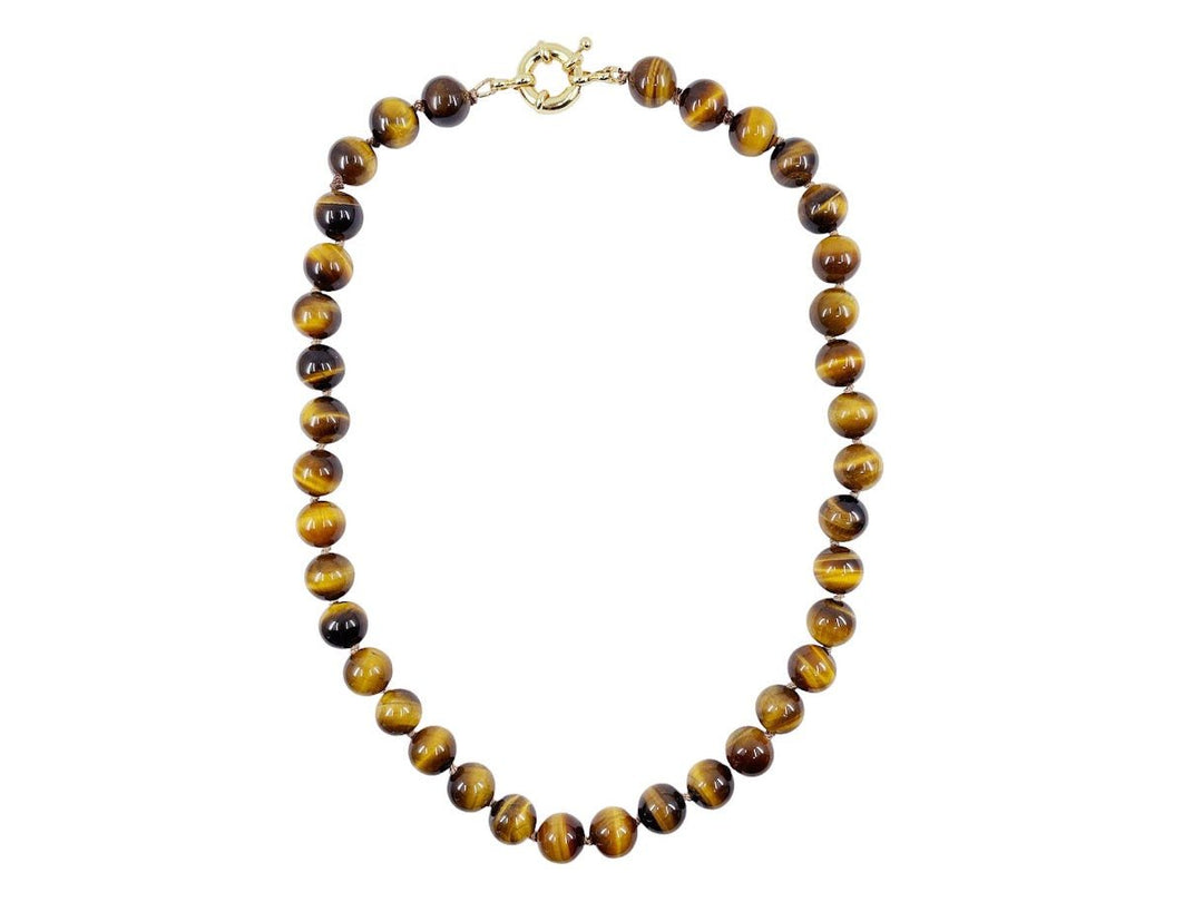 10mm Round Tiger Eye Strand Necklace