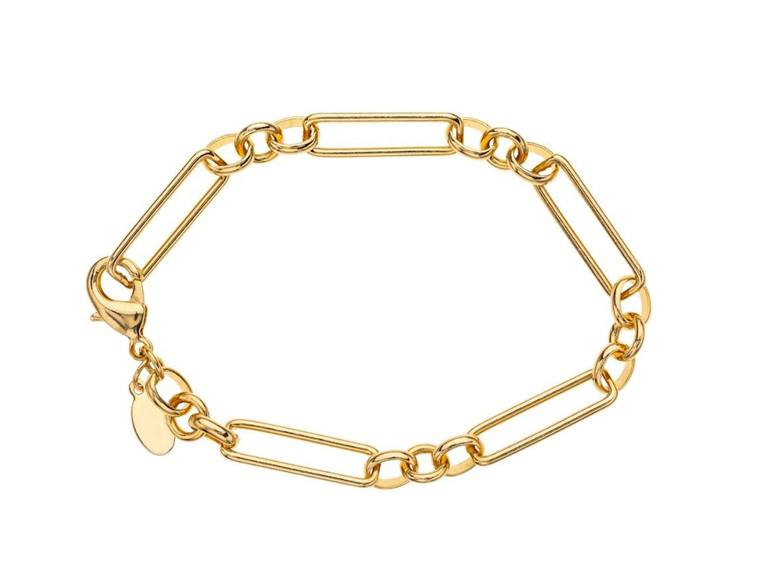 Gold Chain Bracelet of Various Links