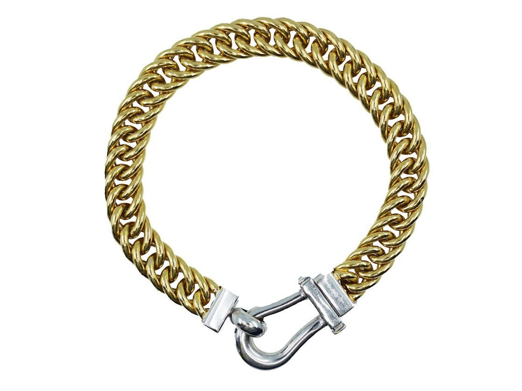 14k Gold 1980s Buckle Bracelet