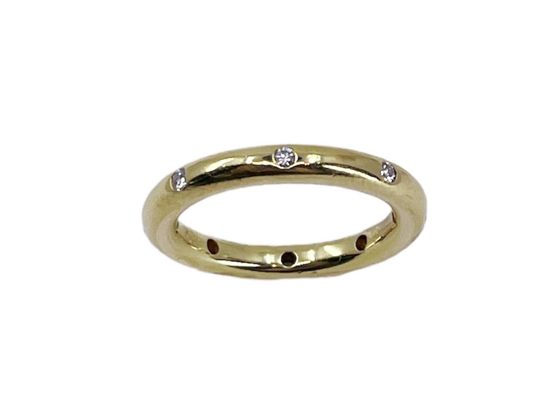 18k Rounded Diamond Eternity Band