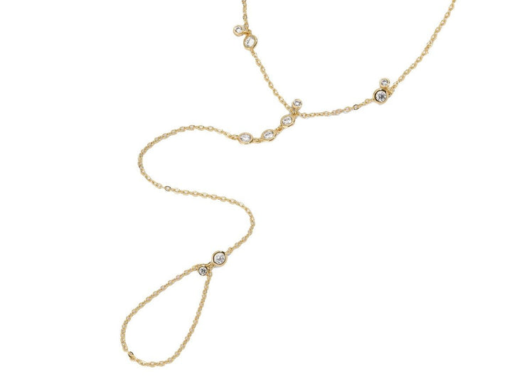 Gold Delicate Cable Link Hand Chain