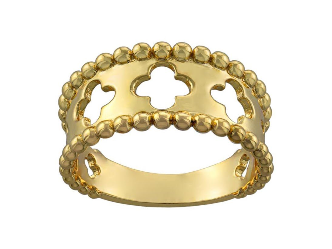 Open Clover Beaded Band.