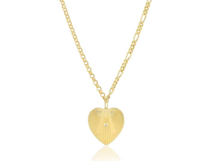 Mismatch Chain Jumbo Heart Necklace