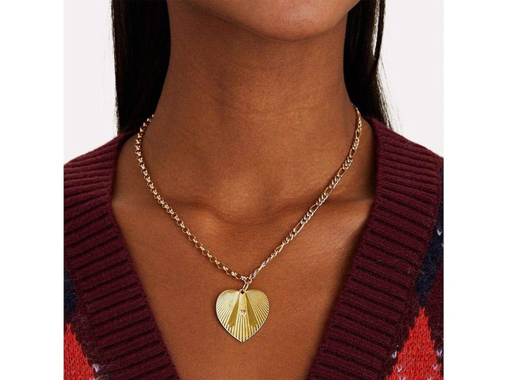 Mismatch Chain Jumbo Heart Necklace