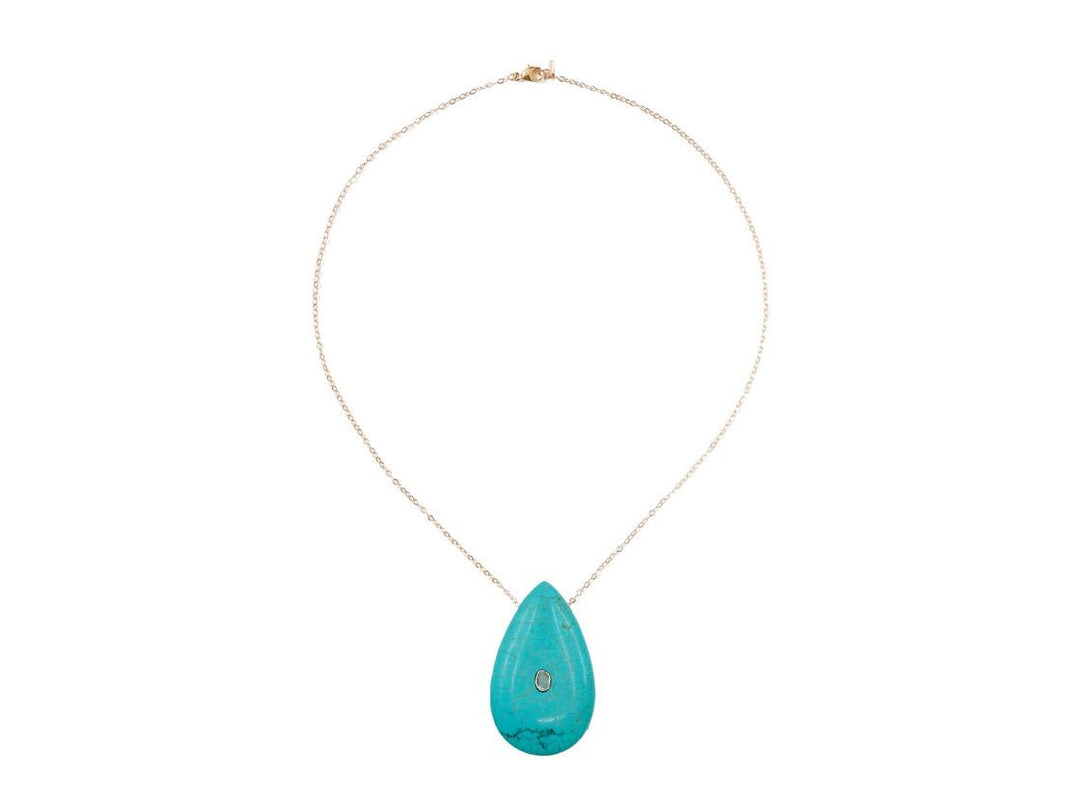 Turquoise Teardrop Necklace