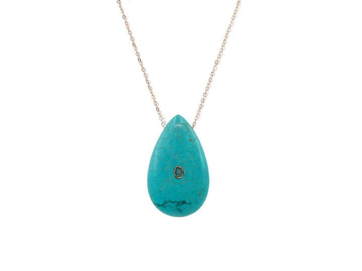 Turquoise Teardrop Necklace