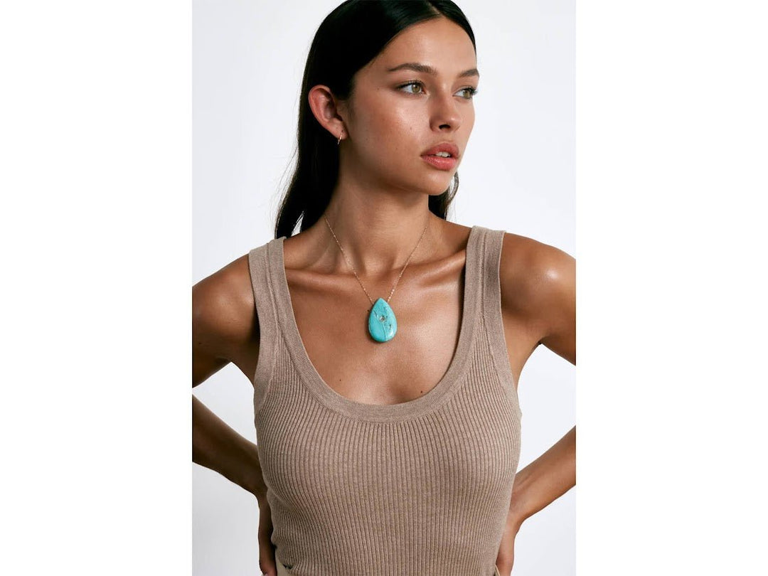 Turquoise Teardrop Necklace