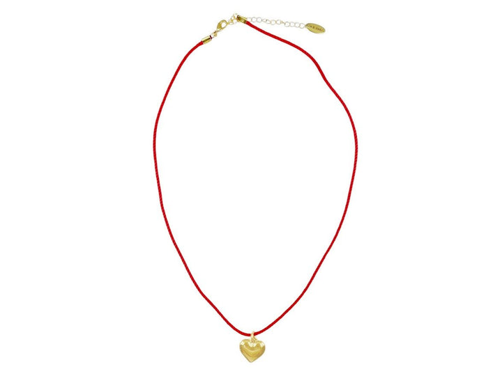 Red Cord Heart Necklace