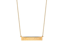 Load image into Gallery viewer, 14k Gold Nameplate Necklace
