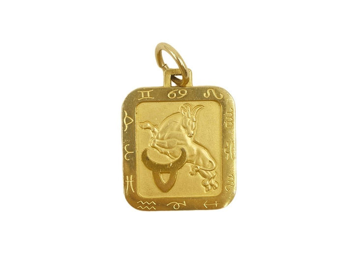 Square Taurus Logo Charm