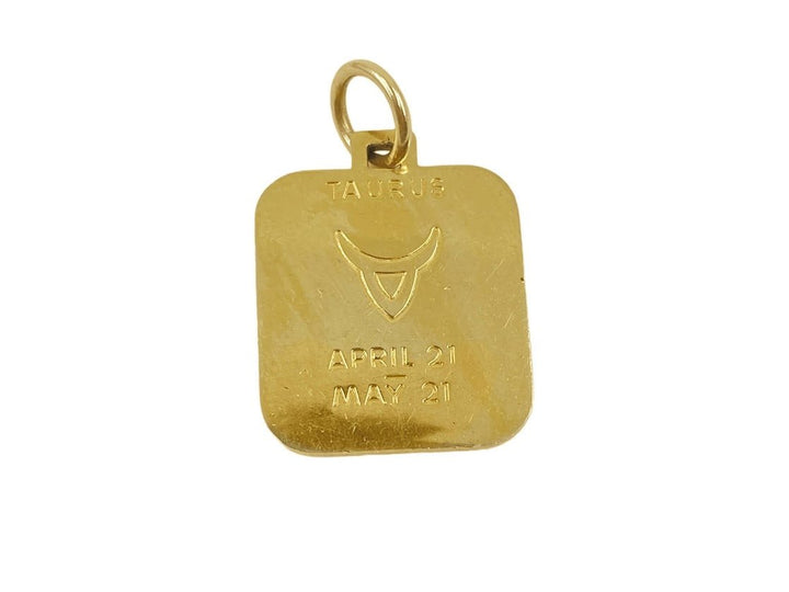 Square Taurus Logo Charm