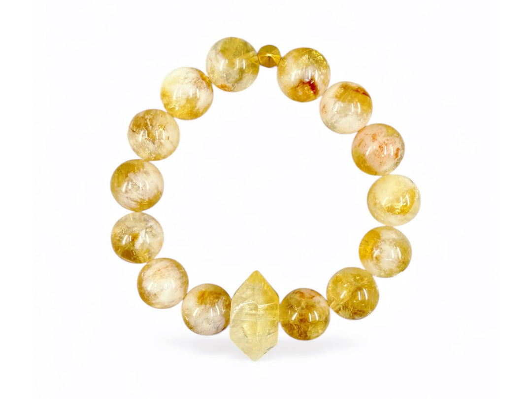 Citrine Bracelet with Double Terminated Crystal