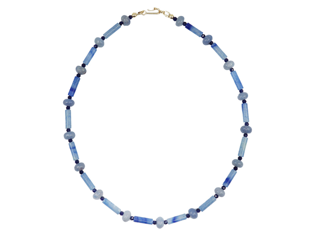 Blue Dyed Aventurine Bead Necklace