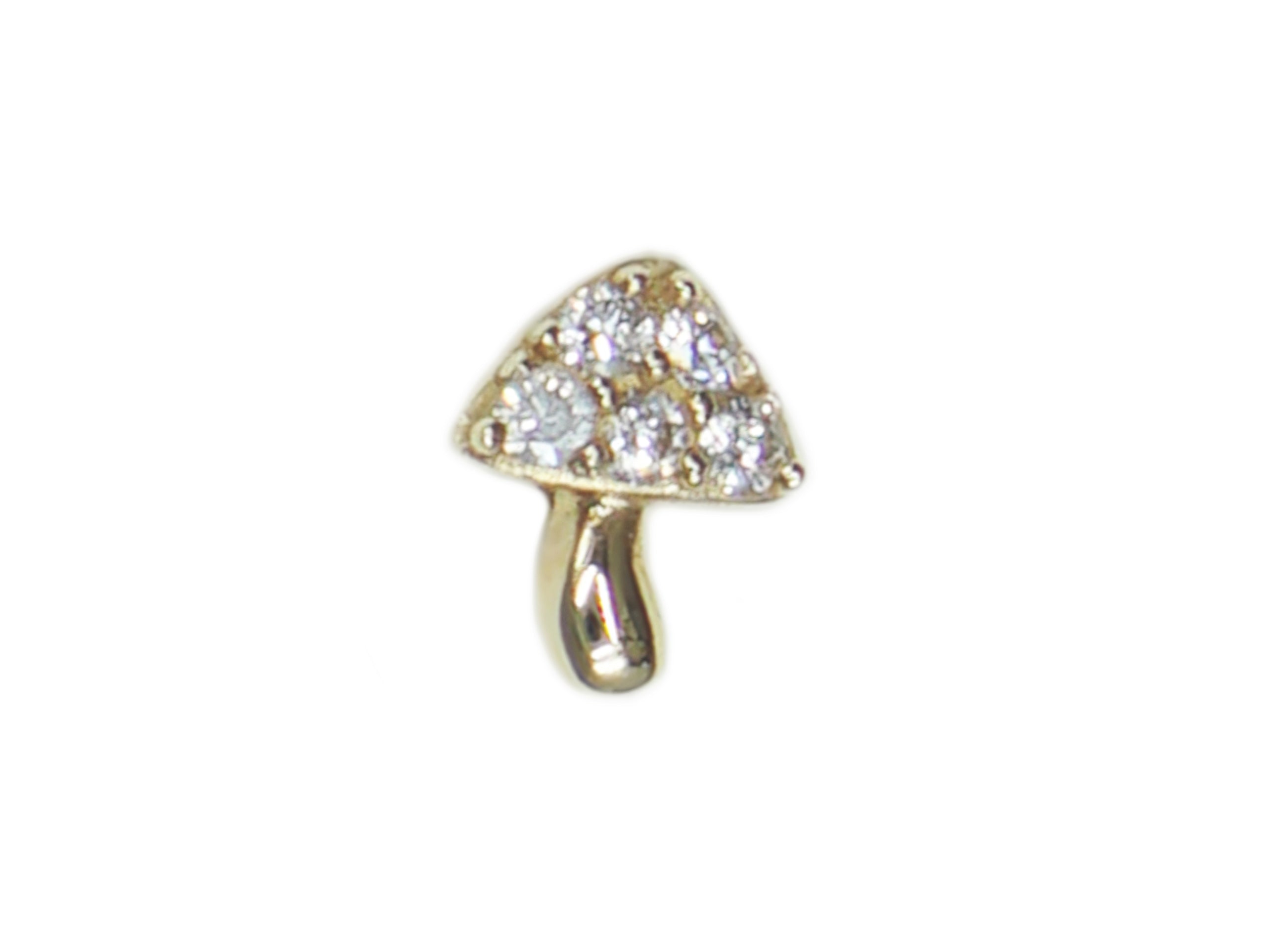 14k Mushroom Single Stud