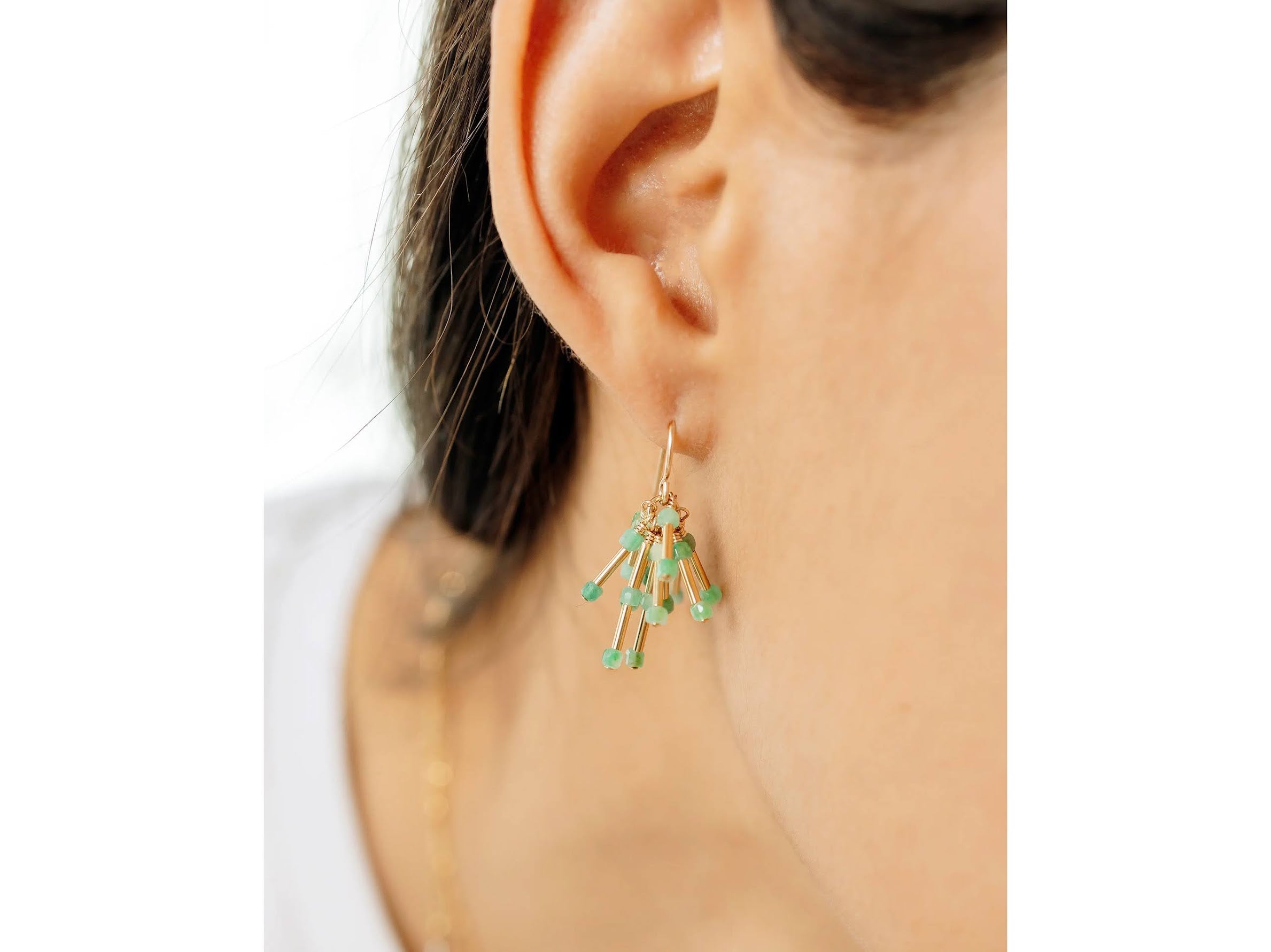 Emerald Starburst Earrings
