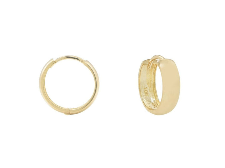 10k Small Gold Thick Huggie Hoops