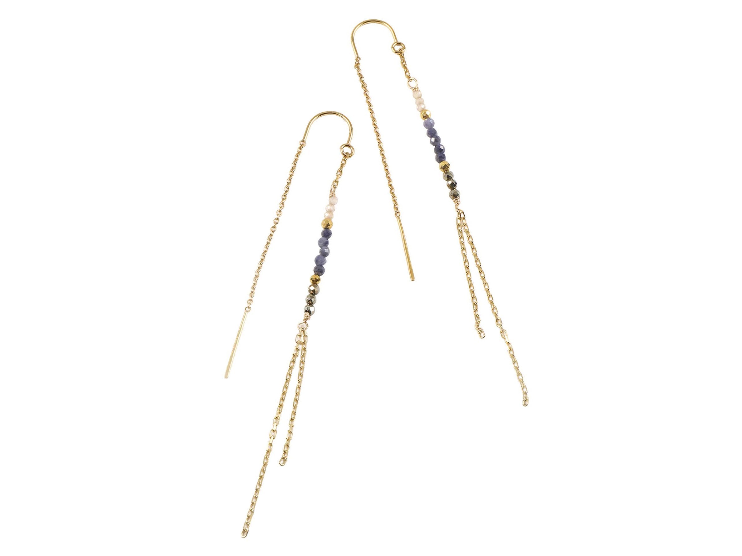 Sapphire Threader Earrings