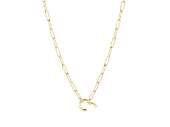 Gold Chain with Center Hinge Clip for Charms