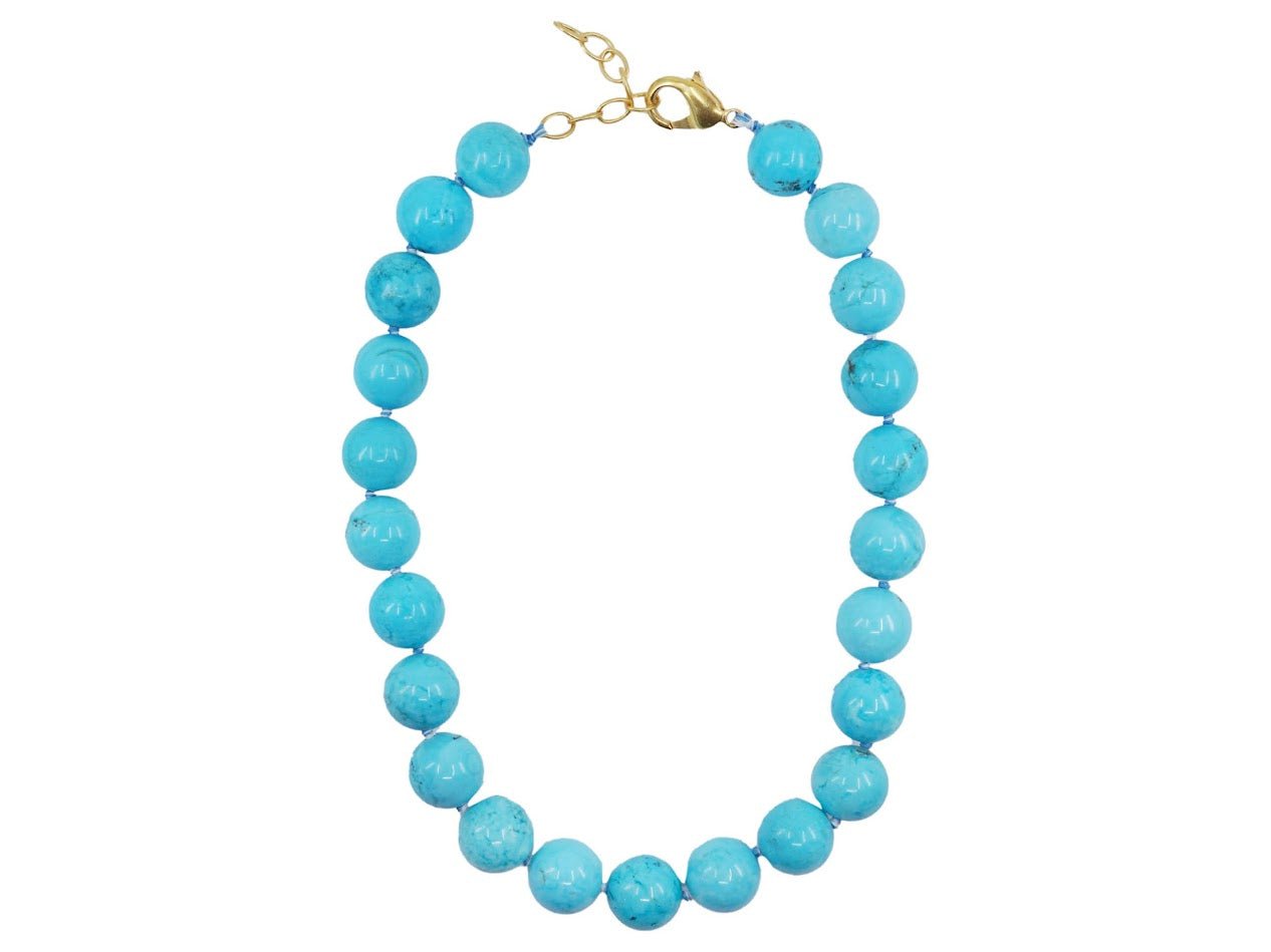 Turquoise Howlite Bead Necklace