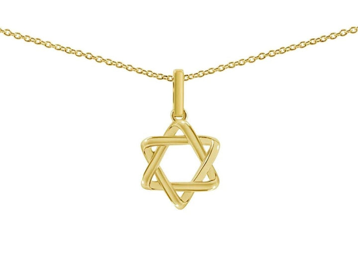 14k Star of David Necklace with Diamonds