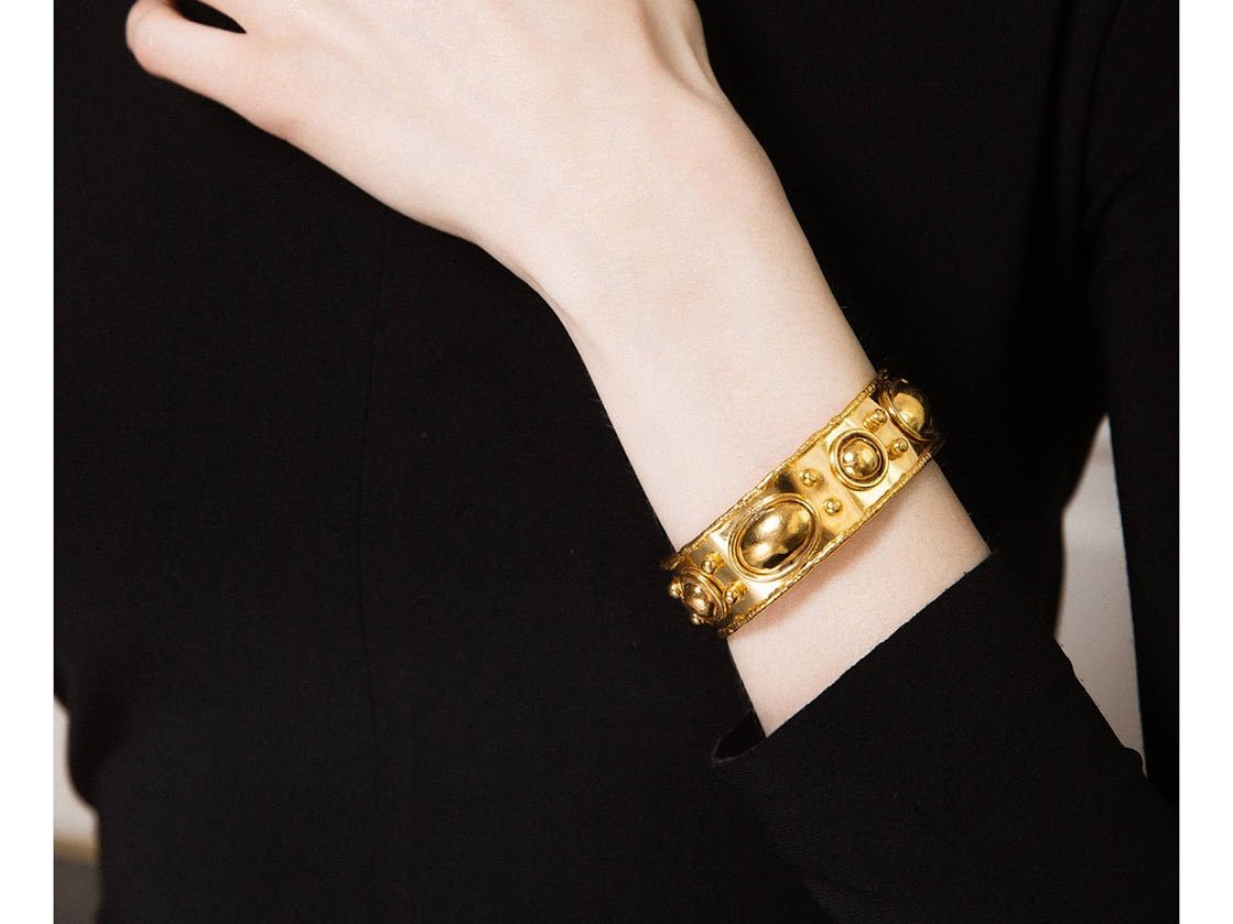 Narrow Gold Byzantine Cuff