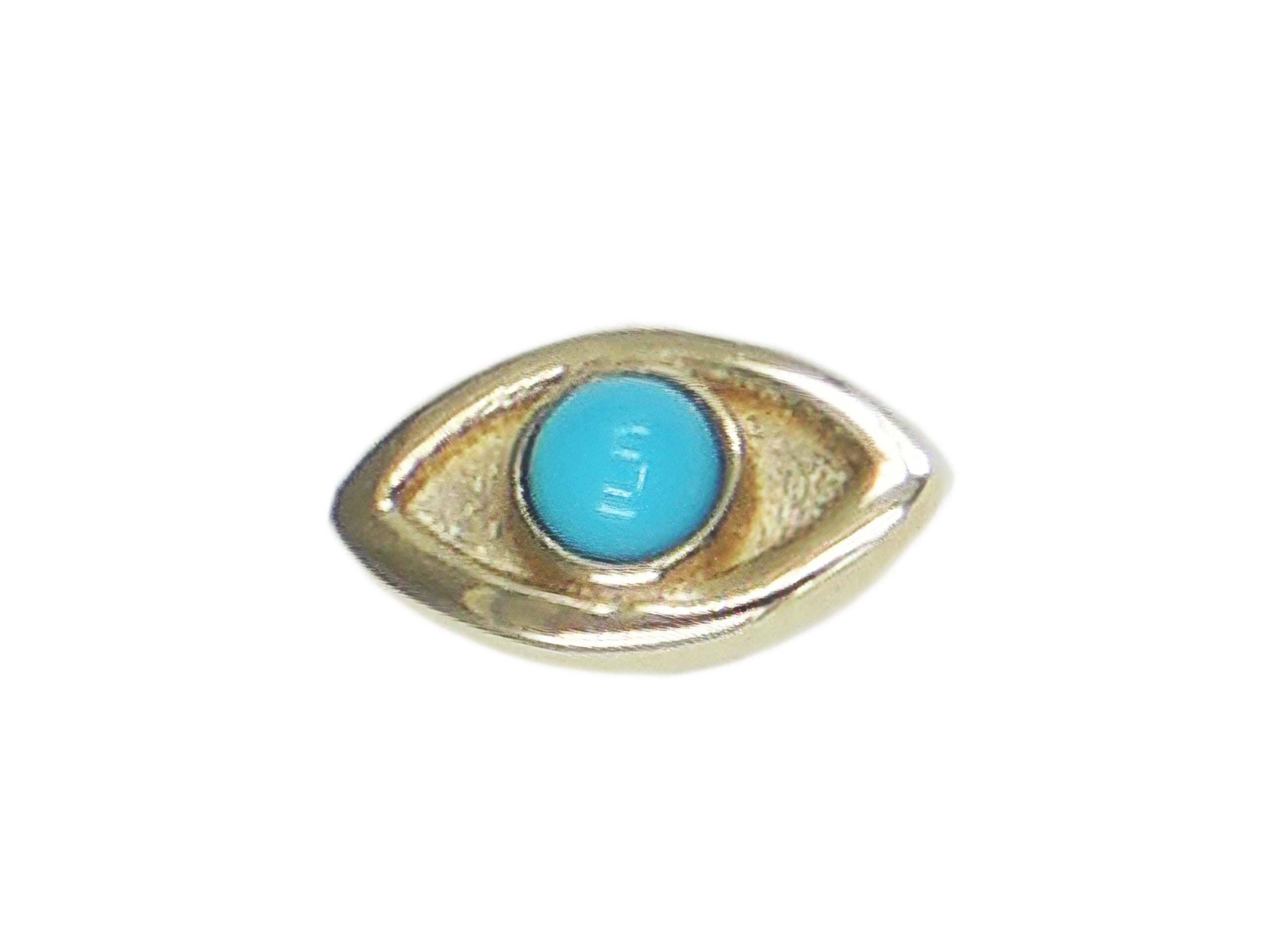 14k Turquoise Evil Eye Stud Earring