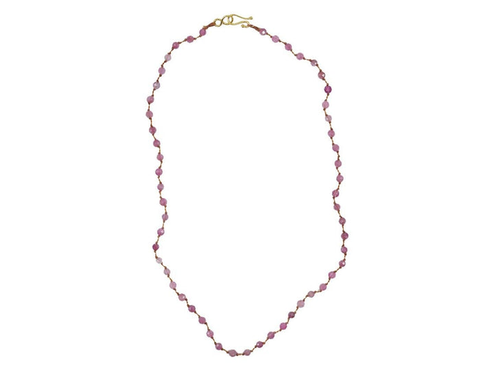 9k Pink Tourmaline Necklace