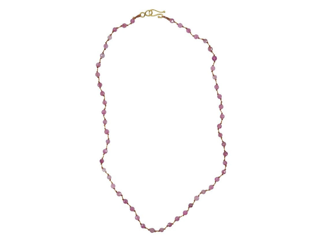 9k Pink Tourmaline Necklace