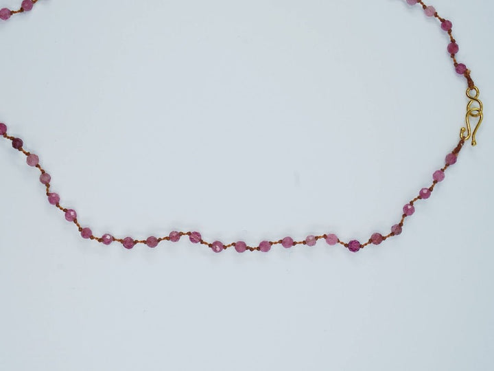 9k Pink Tourmaline Necklace