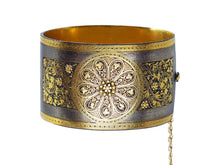Load image into Gallery viewer, Antique Spanish Damascene/18k Cuff
