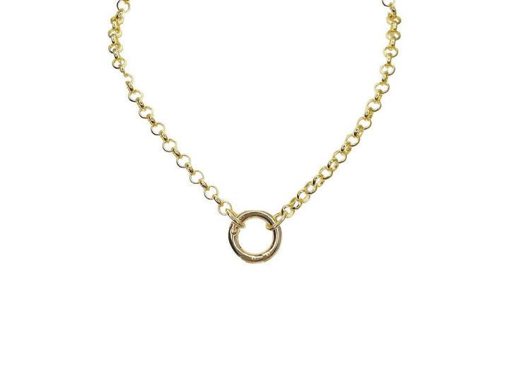 Gold Charm Clasp Necklace