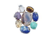 Load image into Gallery viewer, 14k Vintage Pin with Multiple Gemstones
