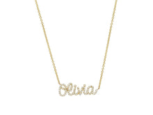 Load image into Gallery viewer, 14k Diamond Name Necklace
