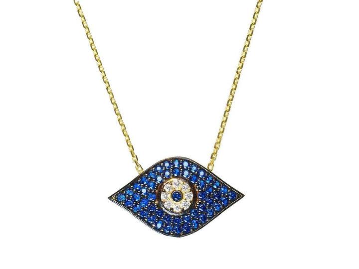 Ocean Blue Evil Eye Necklace